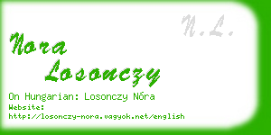 nora losonczy business card